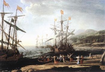 Claude Lorrain : Marine with the Trojans Burning their Boats
